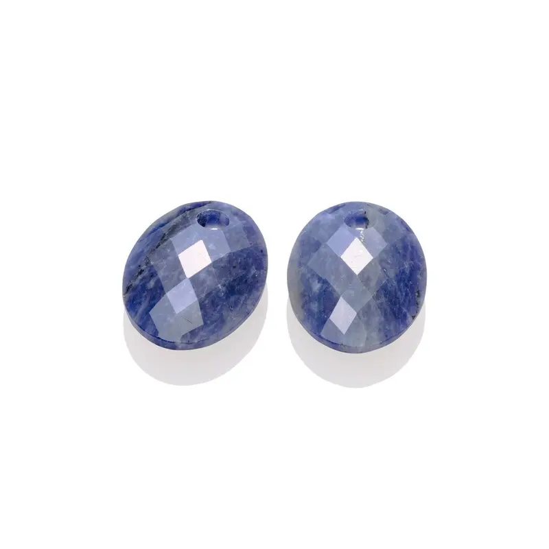 Sparkling Jewels Oorstenen Medium Oval Sodaliet EAGEM20-MO