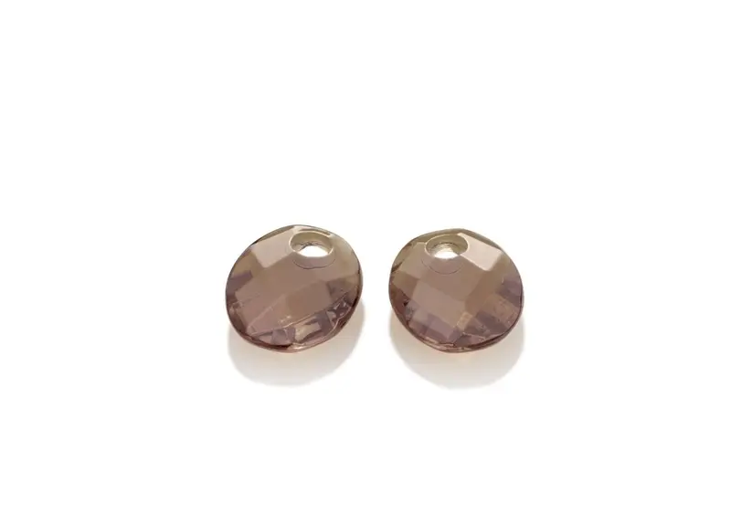 Sparkling Jewels Oorstenen Small Oval - Facet Rookkwarts EAGEM23-SO