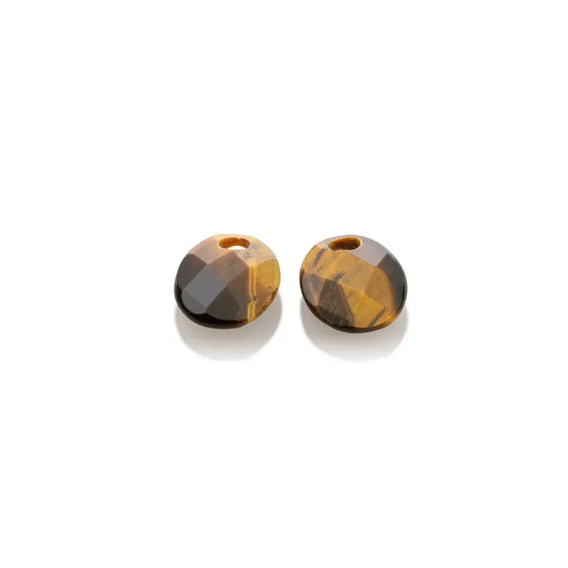 Sparkling Jewels Oorstenen Small Oval - Facet Tijgeroog EAGEM09-SO