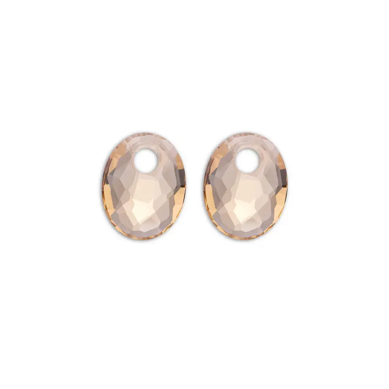 Sparkling Jewels Oorstenen Small Oval - Light Gold Citrienkwarts EAGEM65-SO