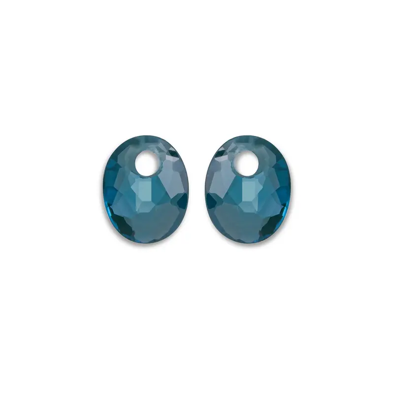 Sparkling Jewels Oorstenen Small Oval - Ocean Kwarts EAGEM67-SO