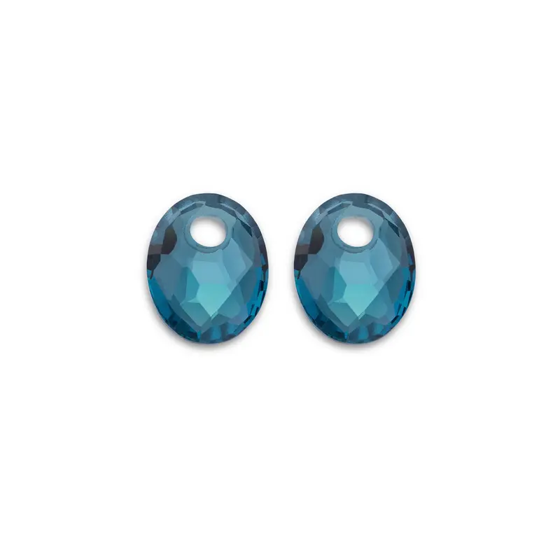 Sparkling Jewels Oorstenen Small Oval Turkoois EAGEM70-SO