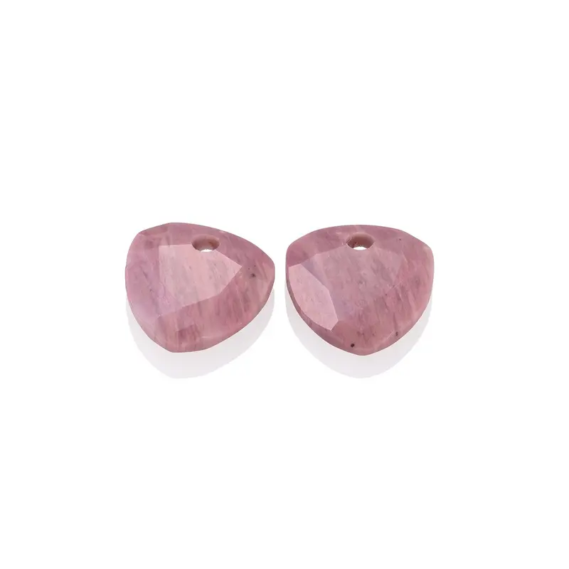 Sparkling Jewels Oorstenen Trillion Cut Roze rhodoniet EAGEM24-TRI