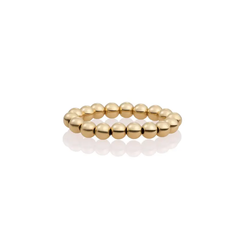 Sparkling Jewels Ring 4mm beads SRI-G-4MM Goudkleurig