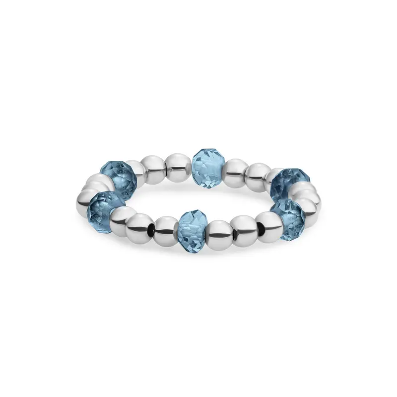 Sparkling Jewels Ring Kwarts SRI-S-RDL-G67 Zilverkleurig