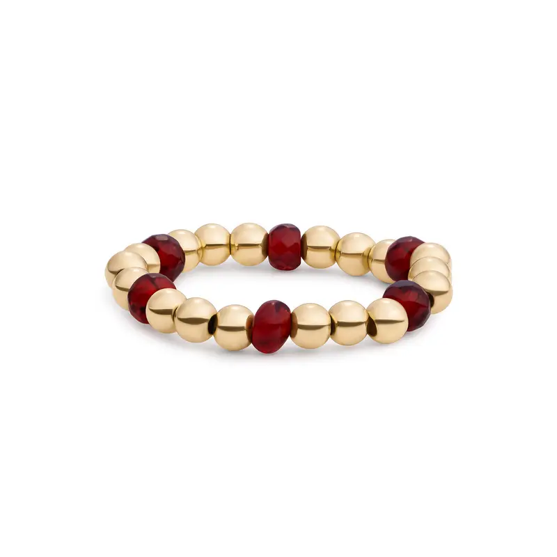 Sparkling Jewels Ring Rubinkwarts SRI-G-RDL-G50 Goudkleurig