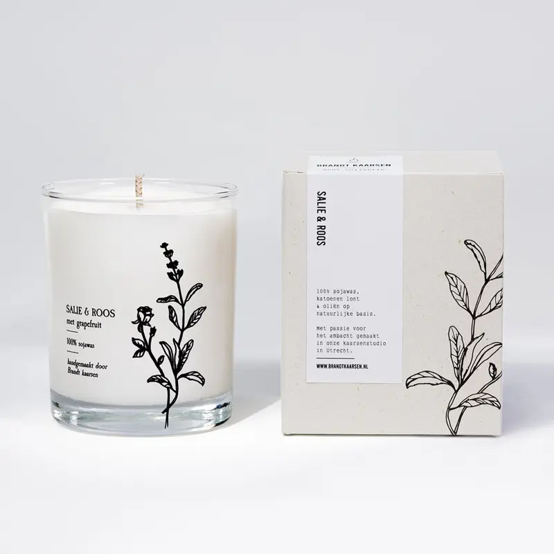 Spring Soy Wax Candle Salie & Roos