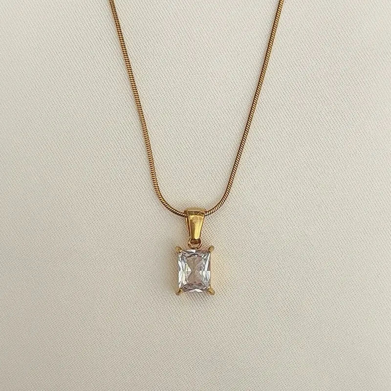 Square Diamond White | Ketting