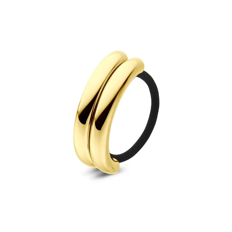 Stalen hair cuff met goudkleurige ion plating – 17 x 53 mm