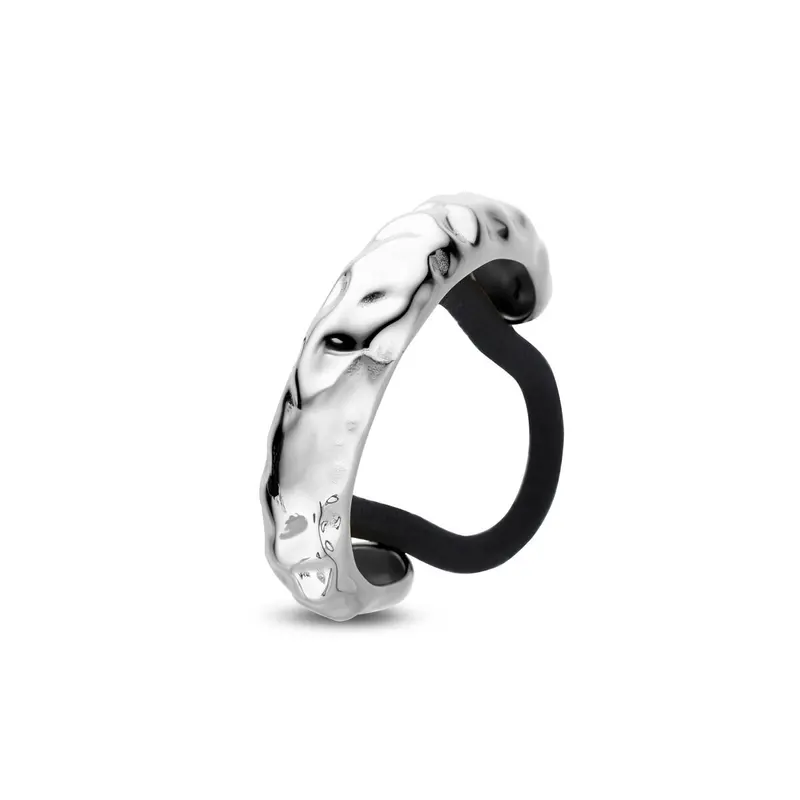 Stalen hair cuff zilverkleurig – 11x51 mm