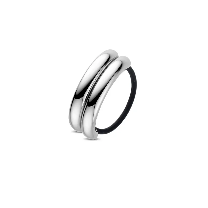 Stalen hair cuff zilverkleurig – 17x53 mm