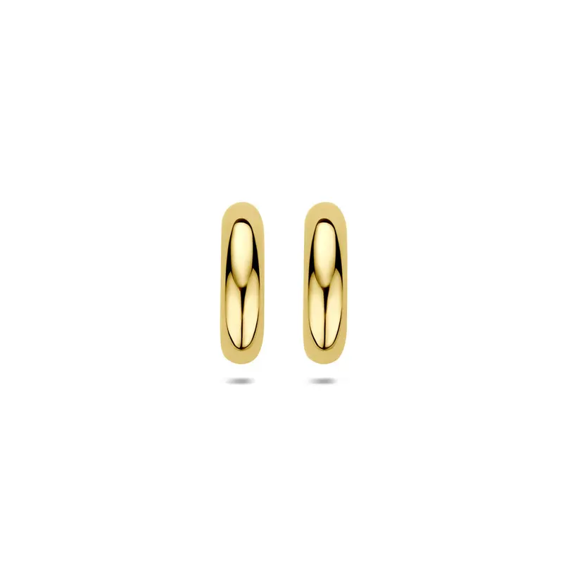 Stekeroorringen 14K geelgoud 18 mm