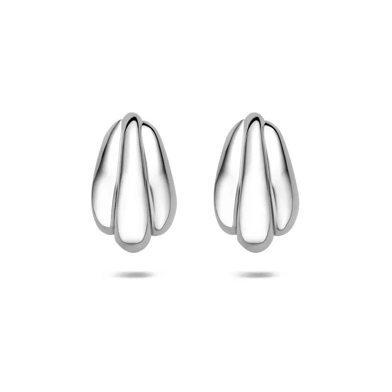 Stekeroorringen zilver gerhodineerd 16,5 mm