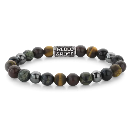 Stormy Weather Vintage - 8mm - Heren Kralen Armband