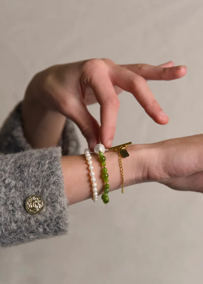 Subtiel Zoetwaterparel Armbandje