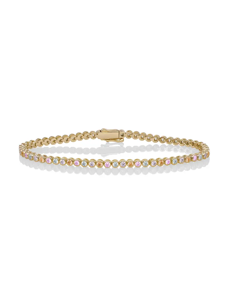 Tennis Armband Multicoloured Zirconia - Pastel