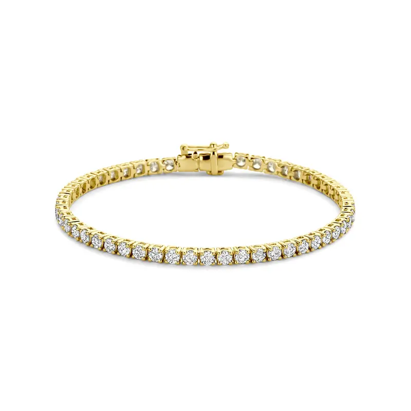 Tennisarmband lab grown diamant 5.00ct g si 3,2 mm 17,5 cm 14K geelgoud