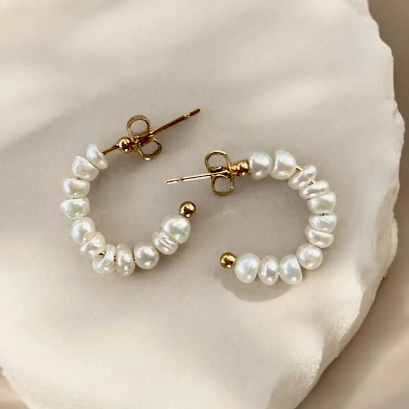 Tessa Pearl Hoops