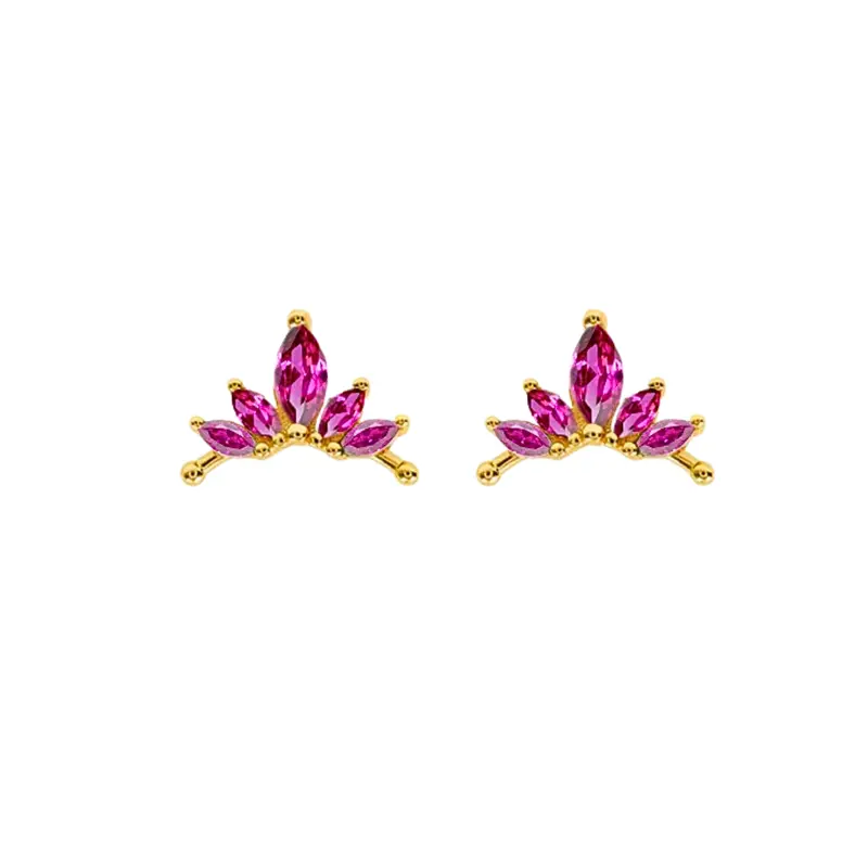Tessa studs fuchsia