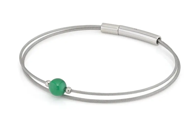 Thinking of You armband Groene Agaat zilver A722B