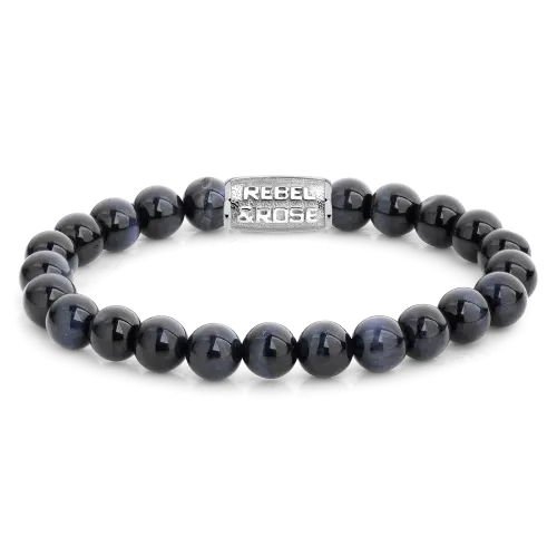 Tiger Blues - 8mm - Kralen Heren Armband