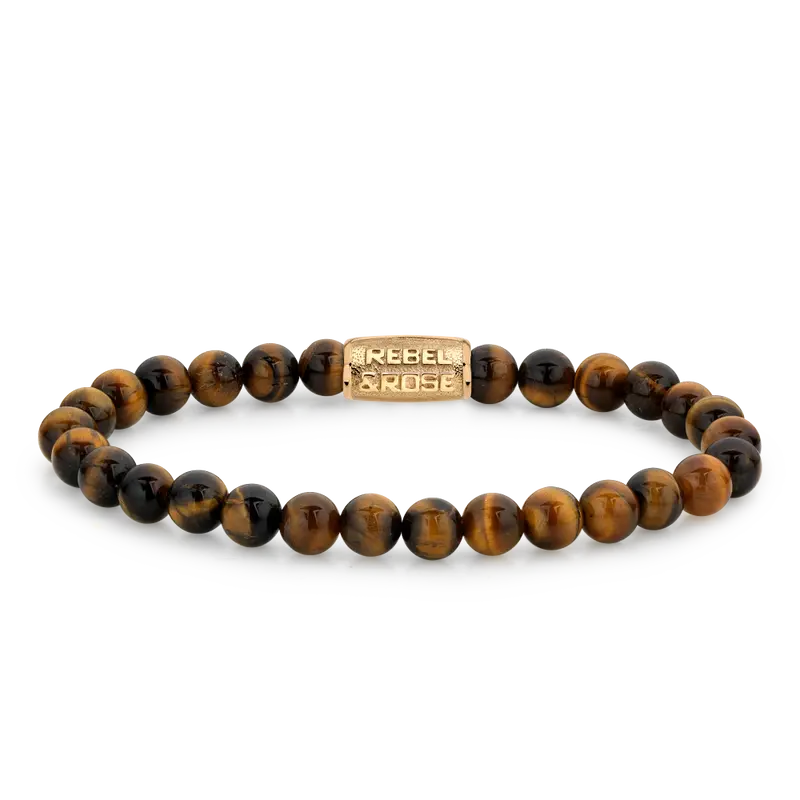 Tiger Lily Gold - 6mm - Kralen Armband Dames