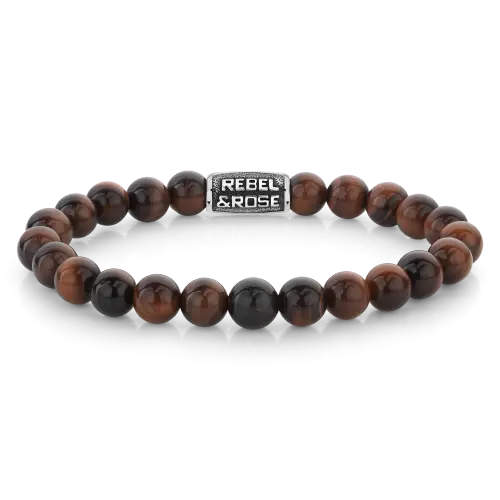 Tiger Red Vintage - 8mm - Heren Kralen Armband