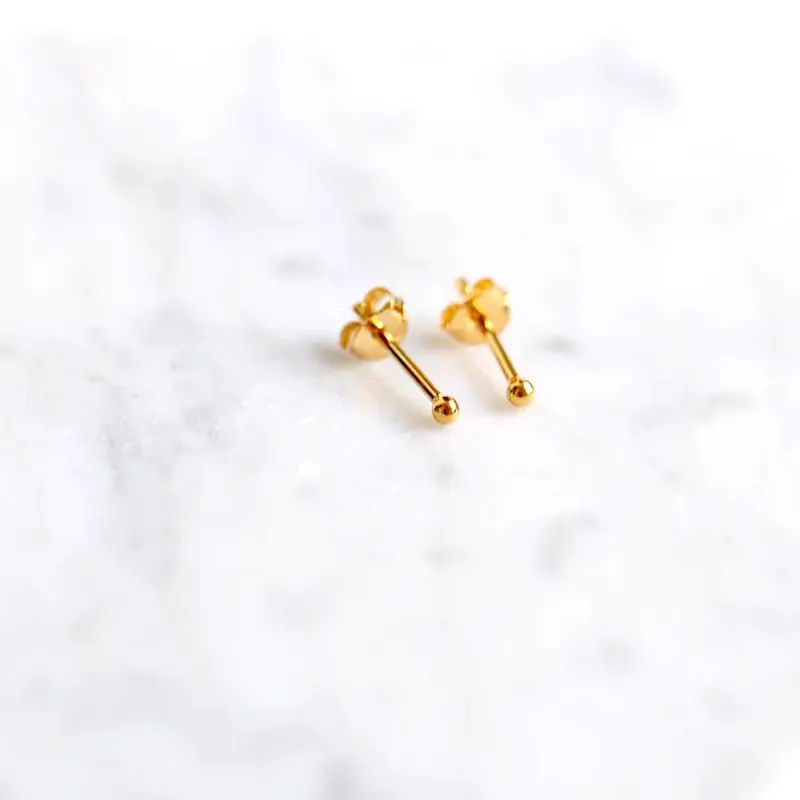 Tiny 2mm Single Dot Studs