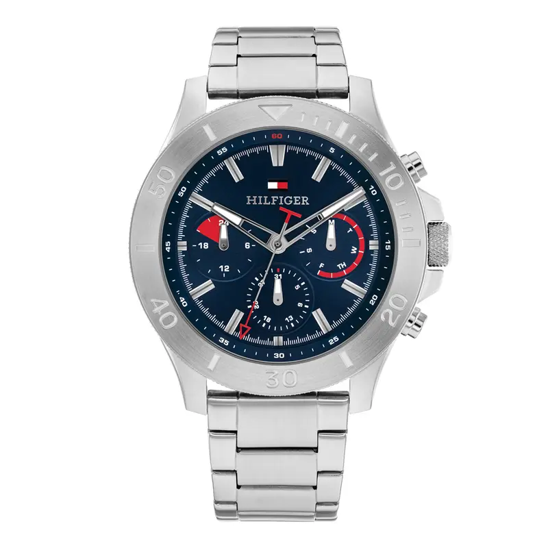 Tommy Hilfiger Heren Horloge TH1792113 46 mm Zilverkleurig