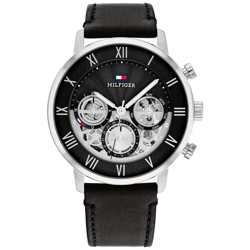 Tommy Hilfiger Horloge Heren Zilverkleurig 44 mm