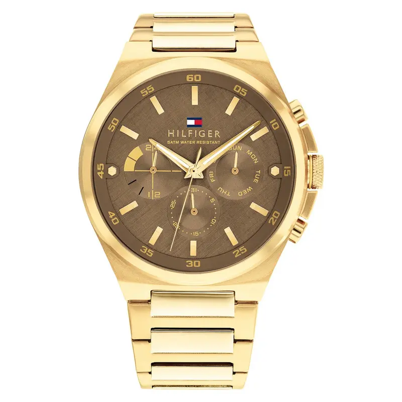 Tommy Hilfiger Horloge TH1792090 Heren Goudkleurig 46 mm