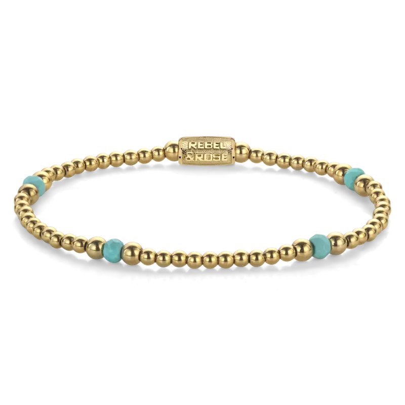Touch of Turquoise - 4mm - Kralen Armband Dames