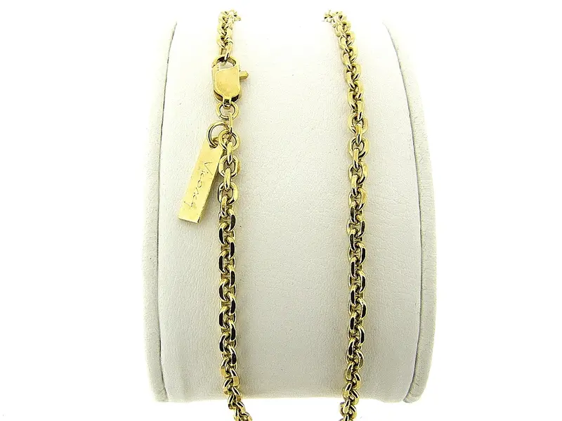 Trendy dunne gouden Jasseron halsketting met fantasie schakel