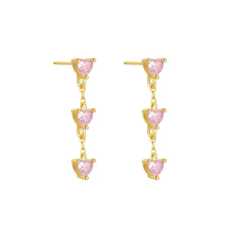 Triple heart studs
