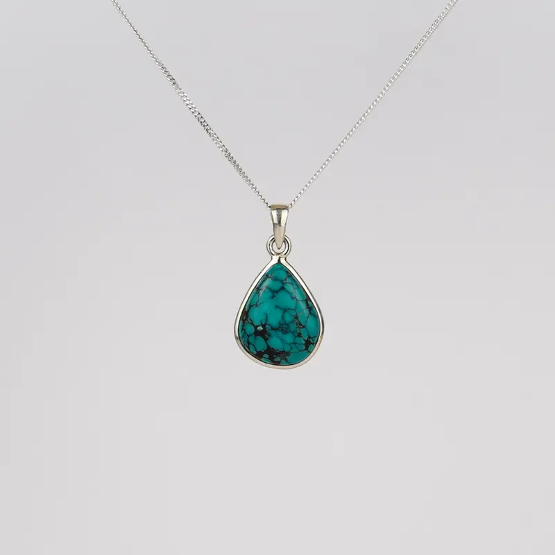 Turkoois 925 Zilver Ketting K39