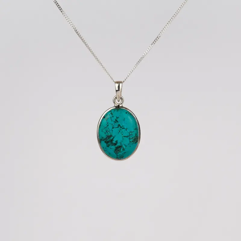 Turkoois 925 Zilver Ketting K40
