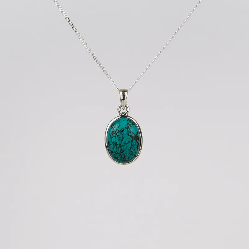 Turkoois 925 Zilver Ketting K42