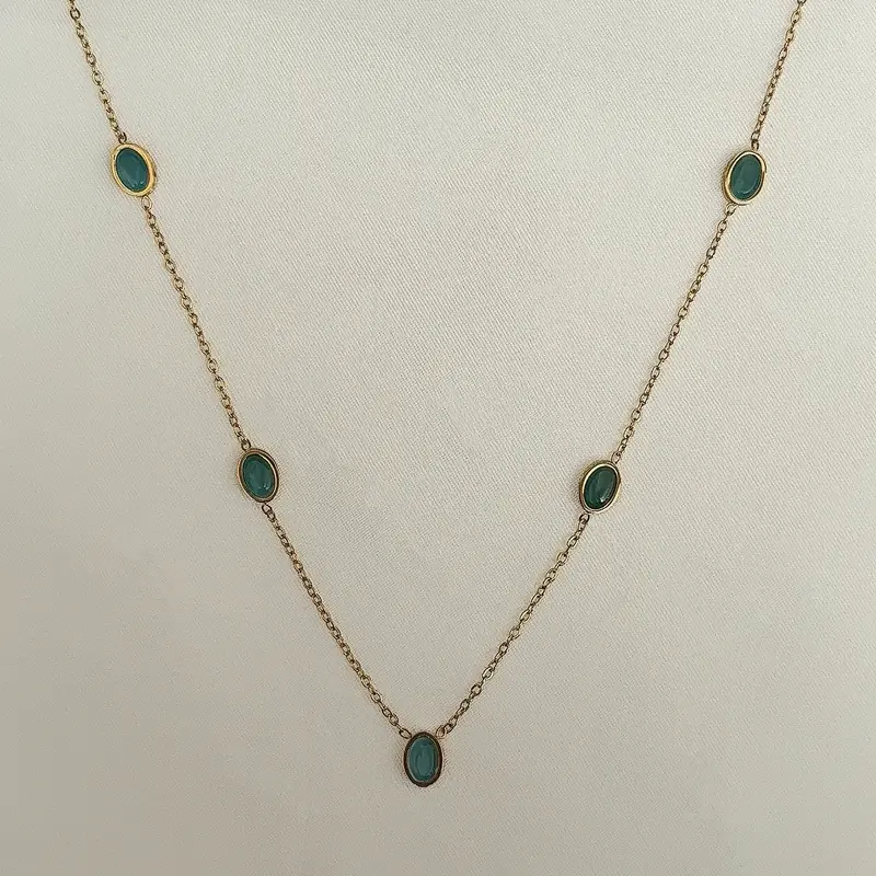 Turqoise Druppels | Ketting