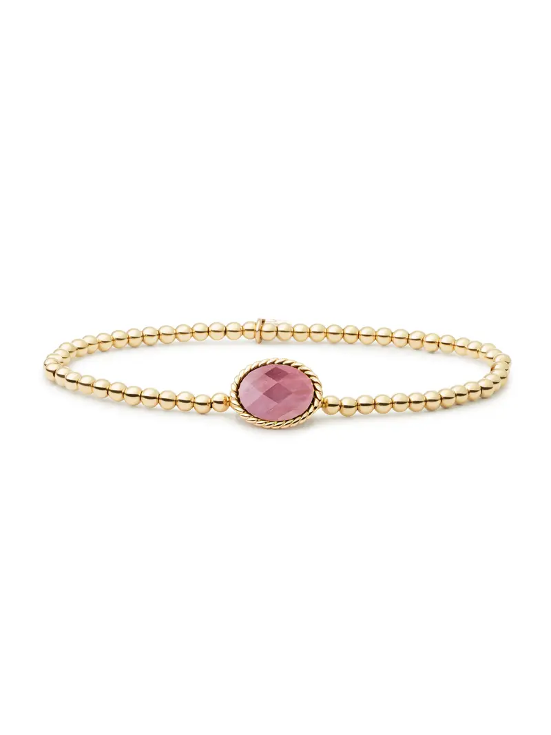 Twist Armband Pink Rhodonite
