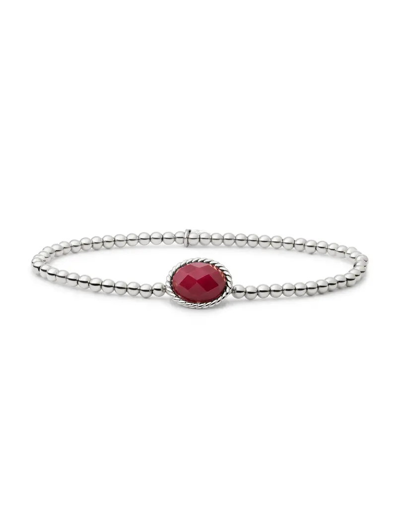 Twist Armband Red Jade