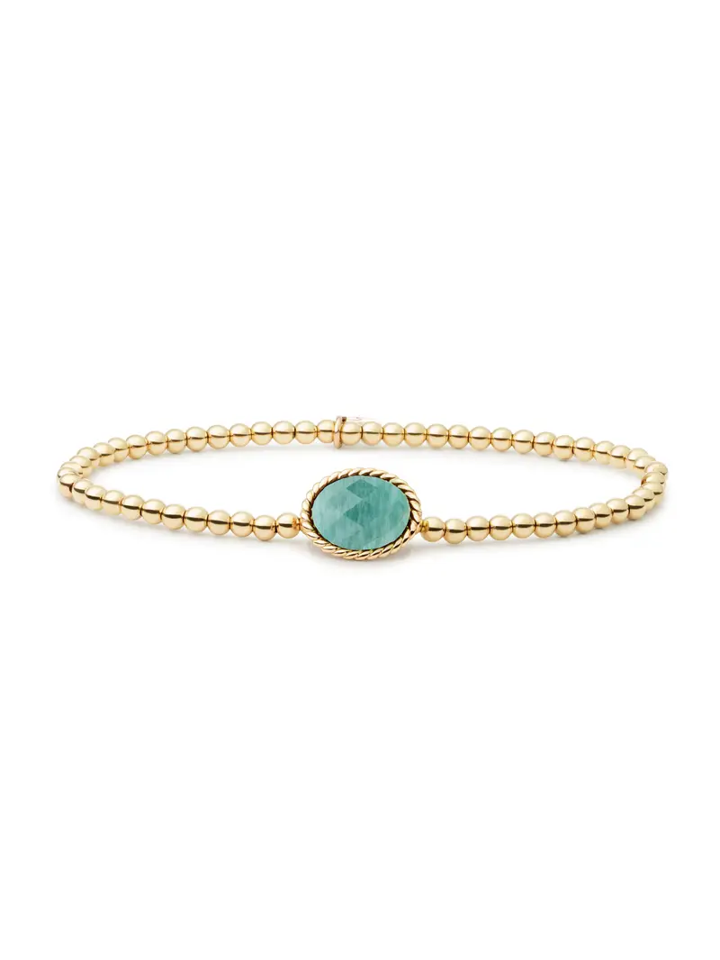 Twist Armband Rich Green Amazonite