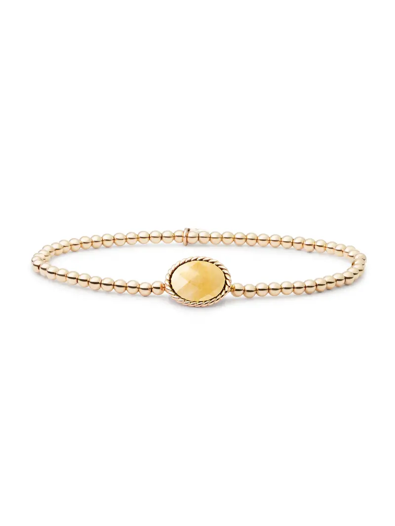 Twist Armband Yellow Jade