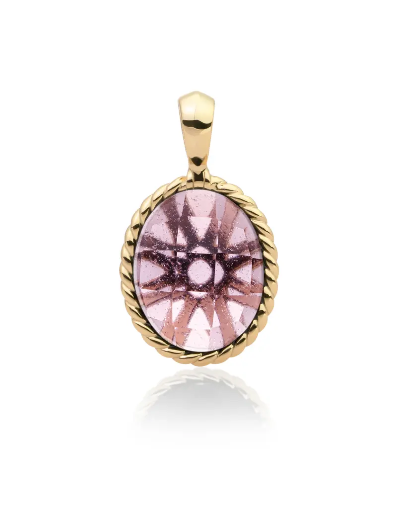 Twist Pendant Aubergine Quartz