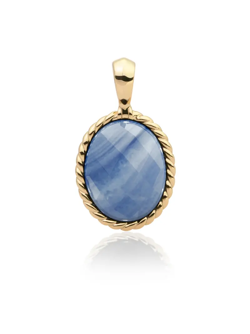 Twist Pendant Blue Aventurine