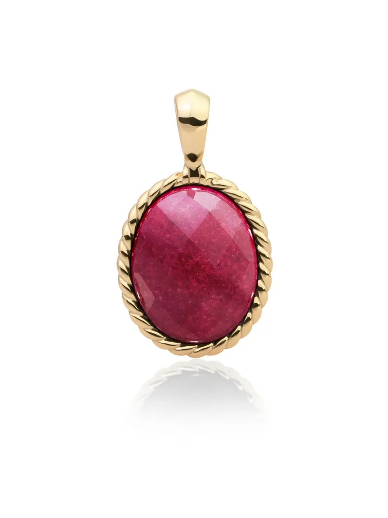 Twist Pendant Fuchsia Jade