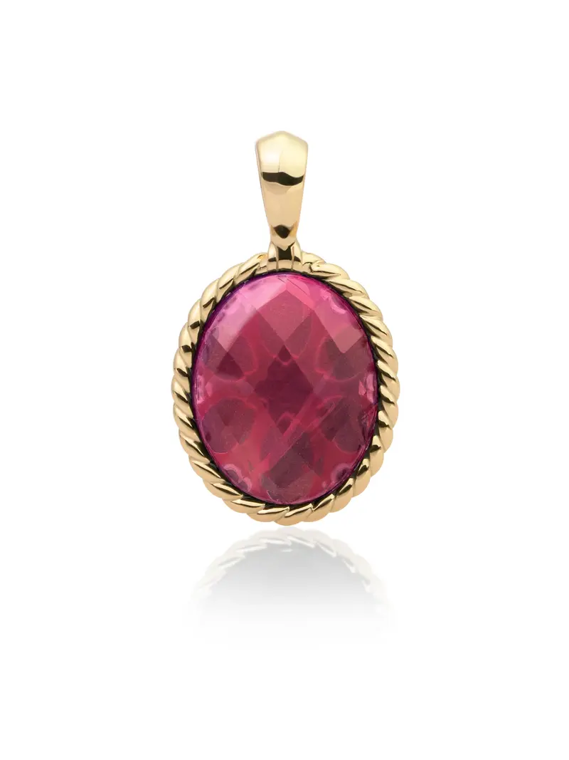 Twist Pendant Fuchsia Quartz