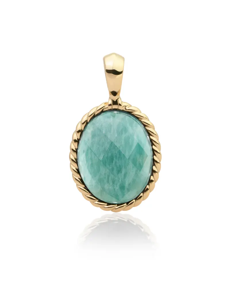 Twist Pendant Rich Green Amazonite
