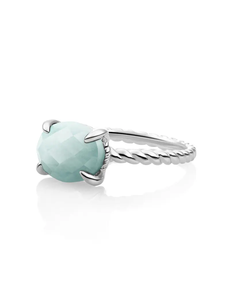Twist Ring Amazonite Zilver