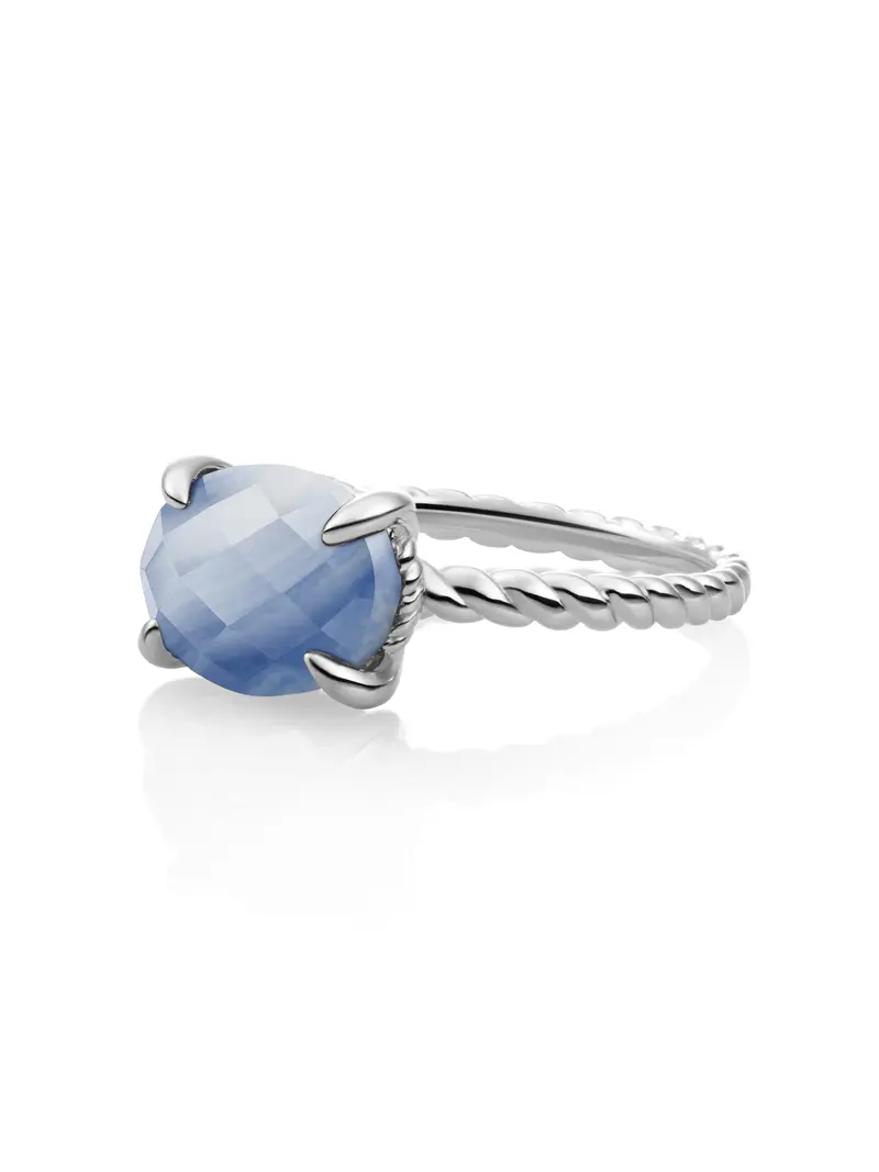 Twist Ring Blue Aventurine Zilver