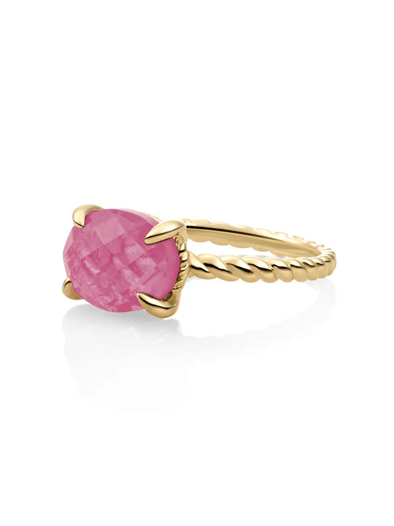 Twist Ring Candy Jade 9K Goud